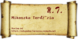 Mikeszka Terézia névjegykártya